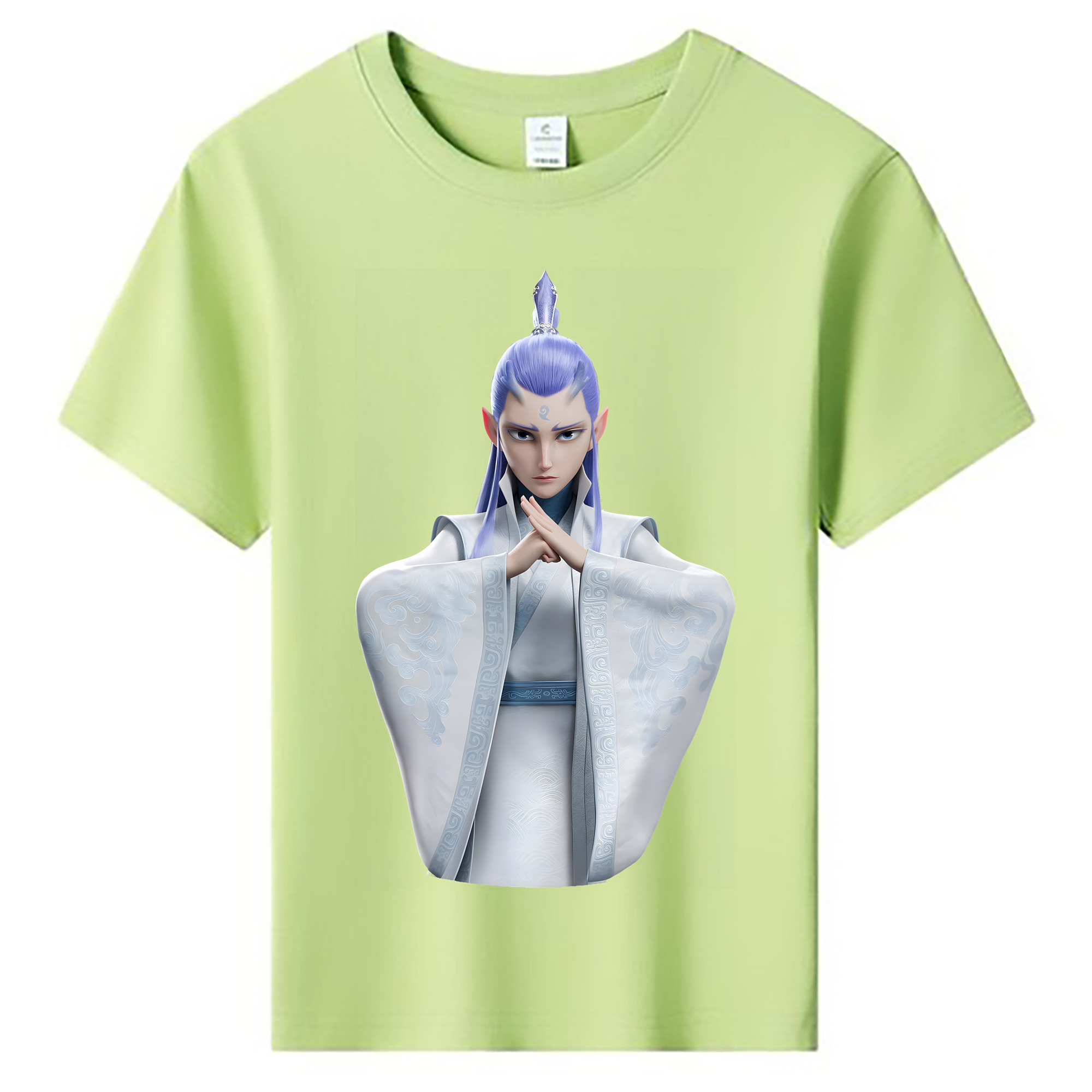 （画像用） Ne Zha 2 ナタ 魔童の大暴れ 綿100％キッズTシャツ（フロントプリント）